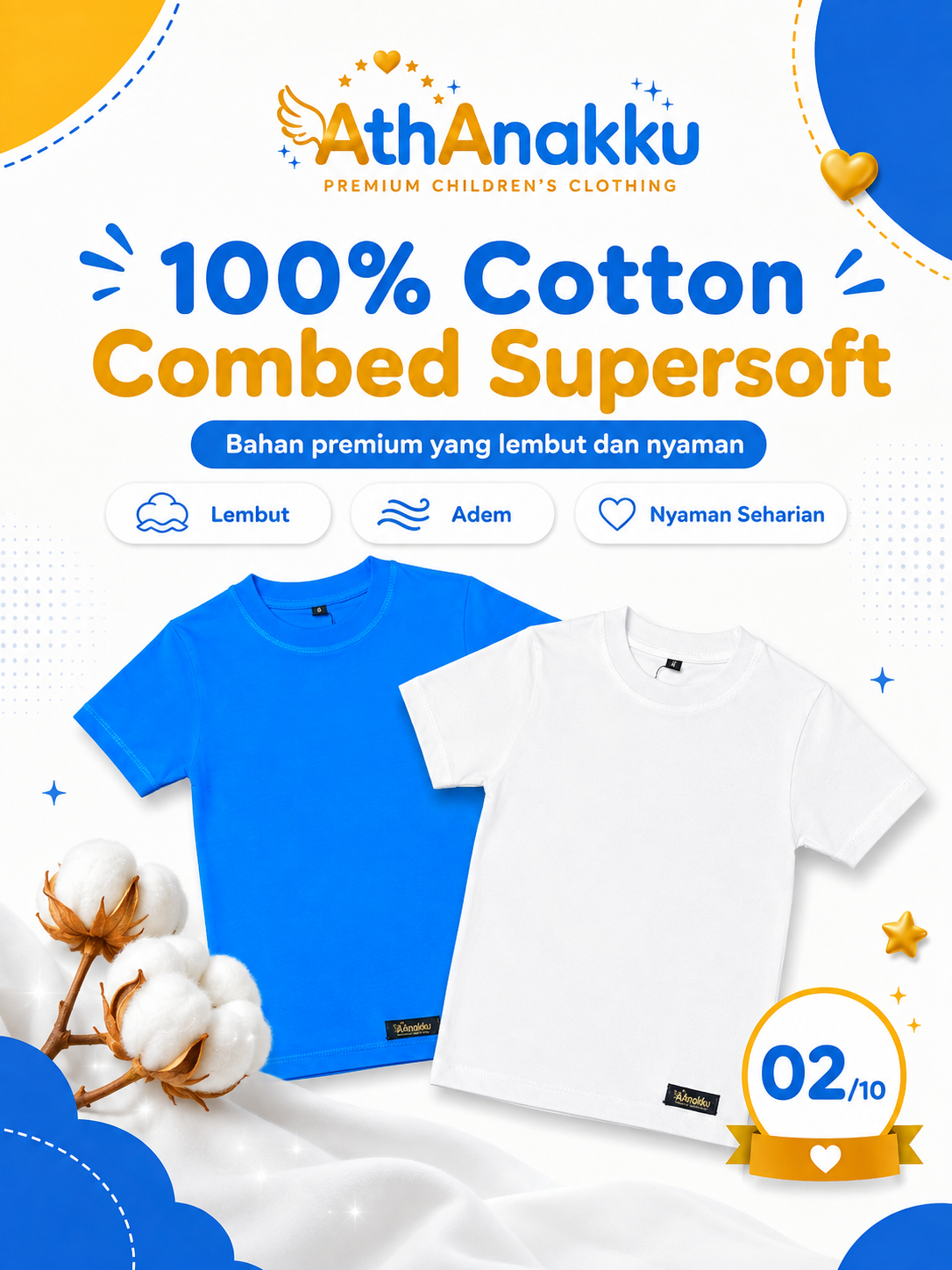 100% Cotton Combed Supersoft